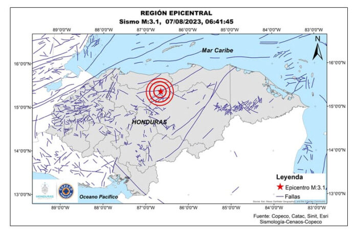 Copeco reporta sismo en Olanchito, Yoro Copeco reporta sismo en Olanchito, Yoro