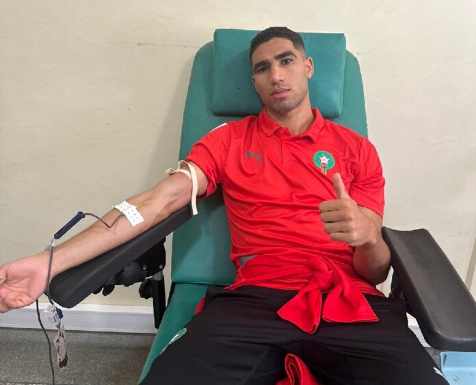 Achraf Hakimi emplazó a donar sangre tras el terremoto en Marruecos