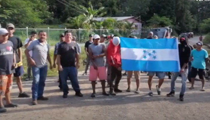 En Nueva Celilac, Santa Bárbara protestan por tala del bosque En Nueva Celilac, Santa Bárbara protestan por tala del bosque