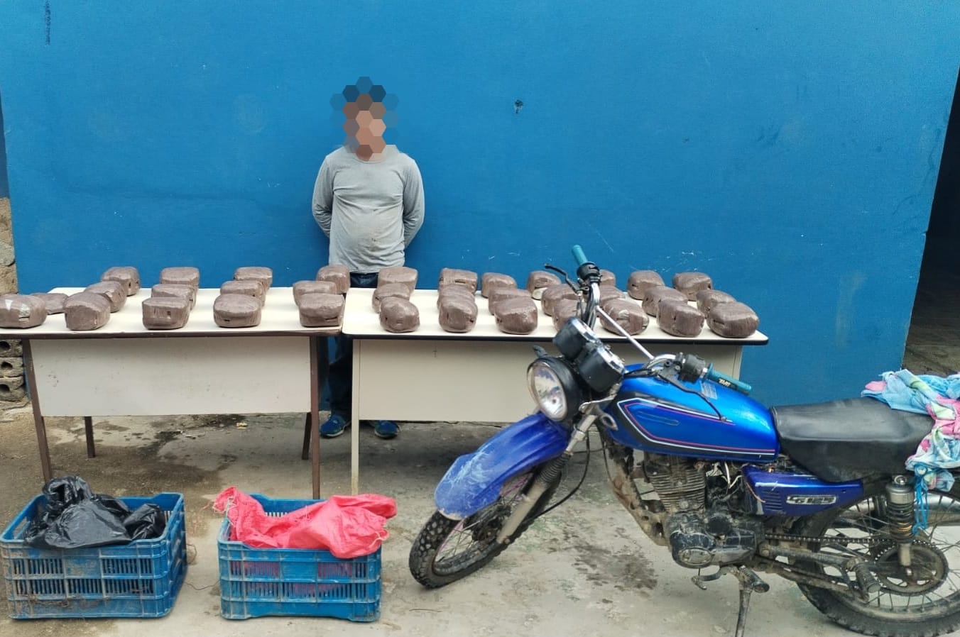 Detienen sujeto con 68 libras de marihuana valorada en 50 mil lempiras en El Paraíso