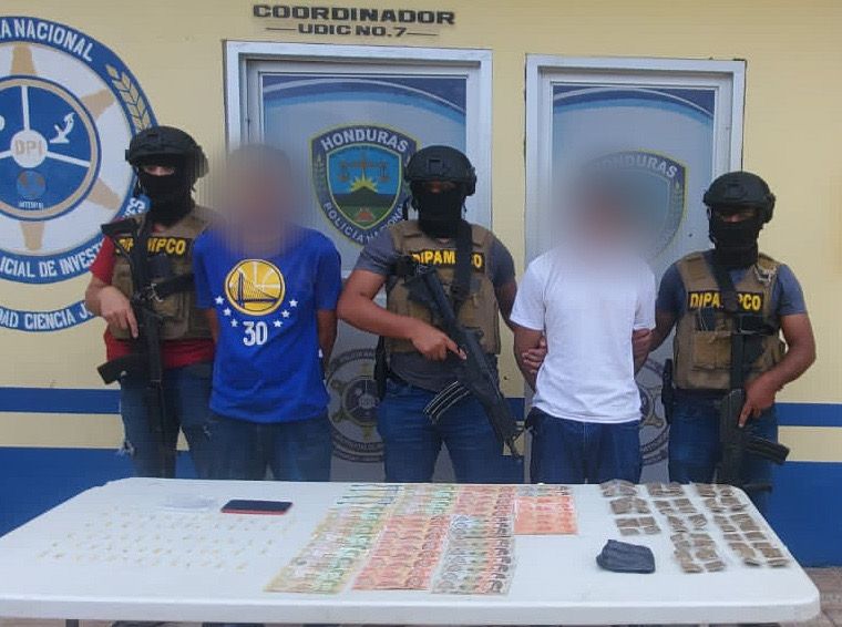 Dos miembros de la Mara Salvatrucha vinculados a la venta y distribución de drogas son capturados en El Paraíso
