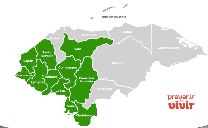 COPECO decreta Alerta Verde para 11 departamentos por lluvias