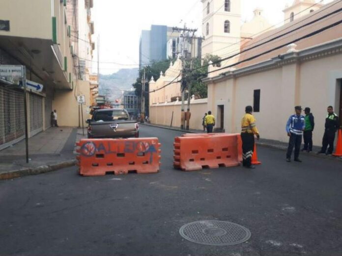Cerrados los accesos al Centro de Tegucigalpa