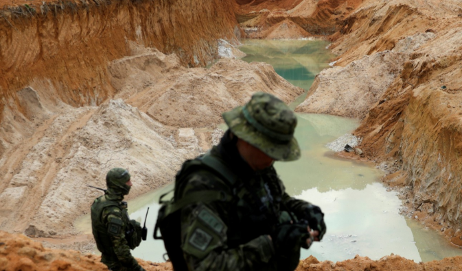 Militares desmantelan seis minas ilegales en Venezuela