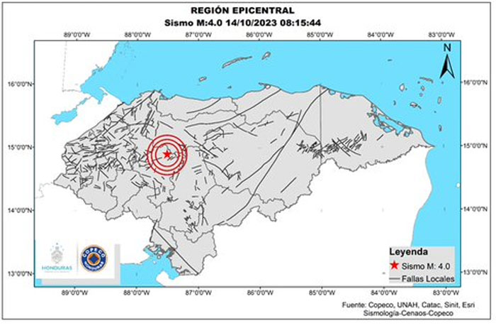 Dos sismos se registran en Comayagua Dos sismos se registran en Comayagua