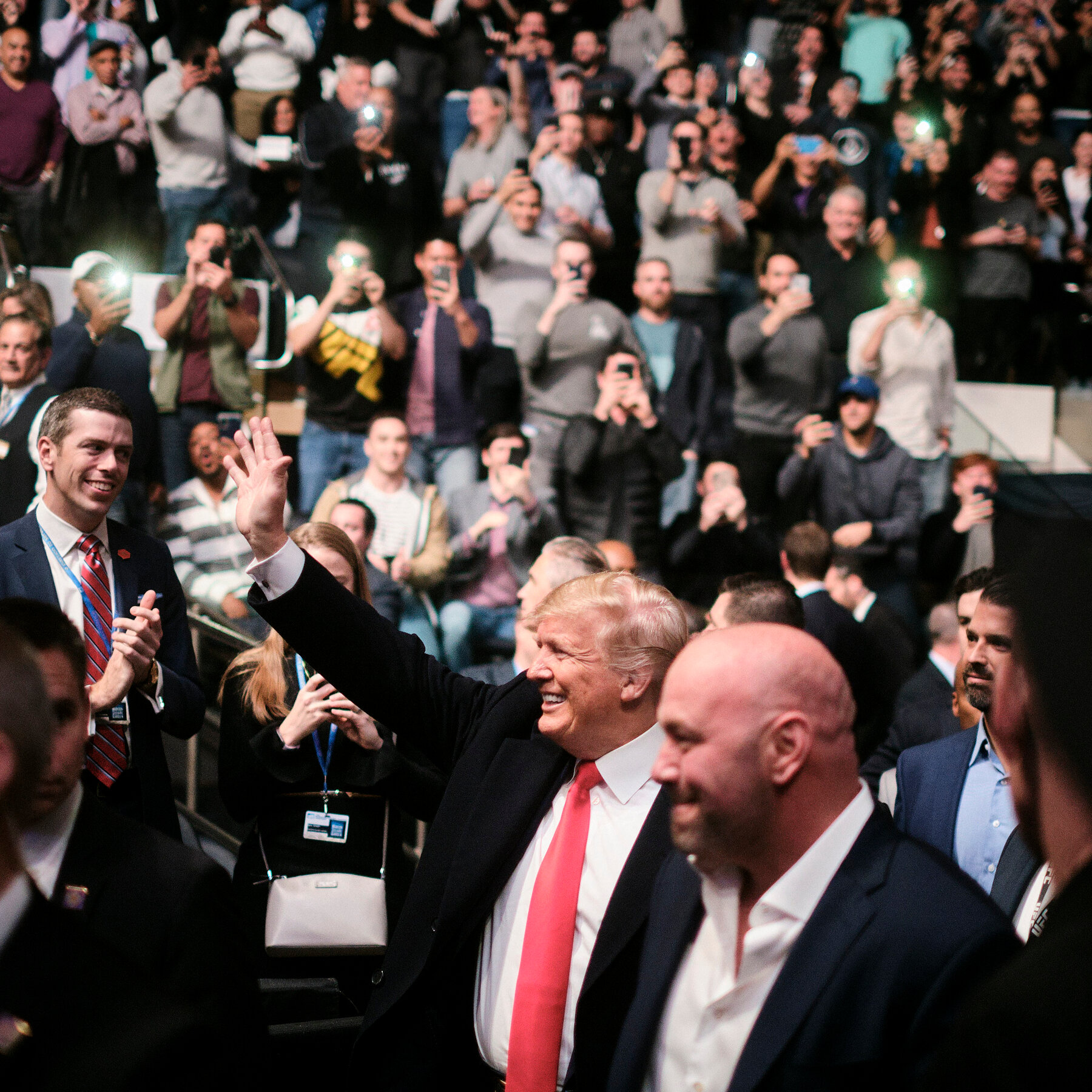 Donald Trump asistió por sorpresa a la velada de UFC del Madison Square