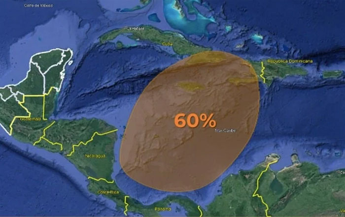 Centro Nacional de Huracanes sube a 60 % la probabilidad de formación de ciclón tropical en el Caribe Centro Nacional de Huracanes sube a 60 % la probabilidad de formación de ciclón tropical en el Caribe