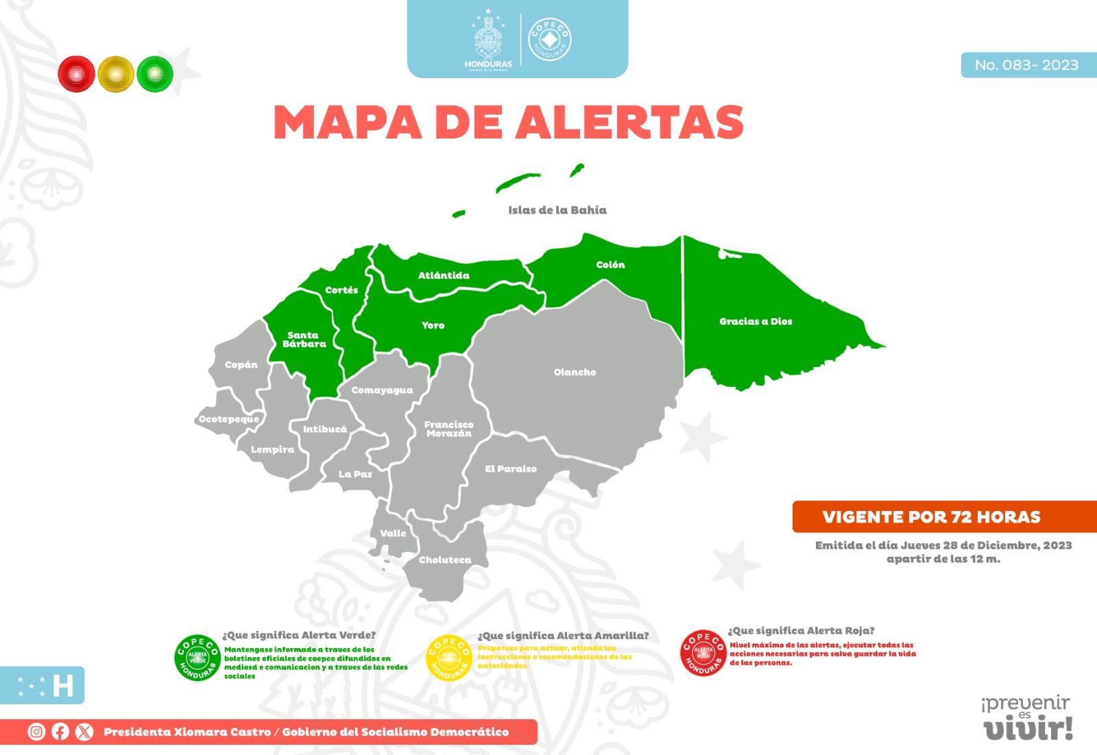 Alerta Verde En Siete Departamentos De Honduras Por Ingreso De Vaguada Y Frente Frío Stn Honduras 1886