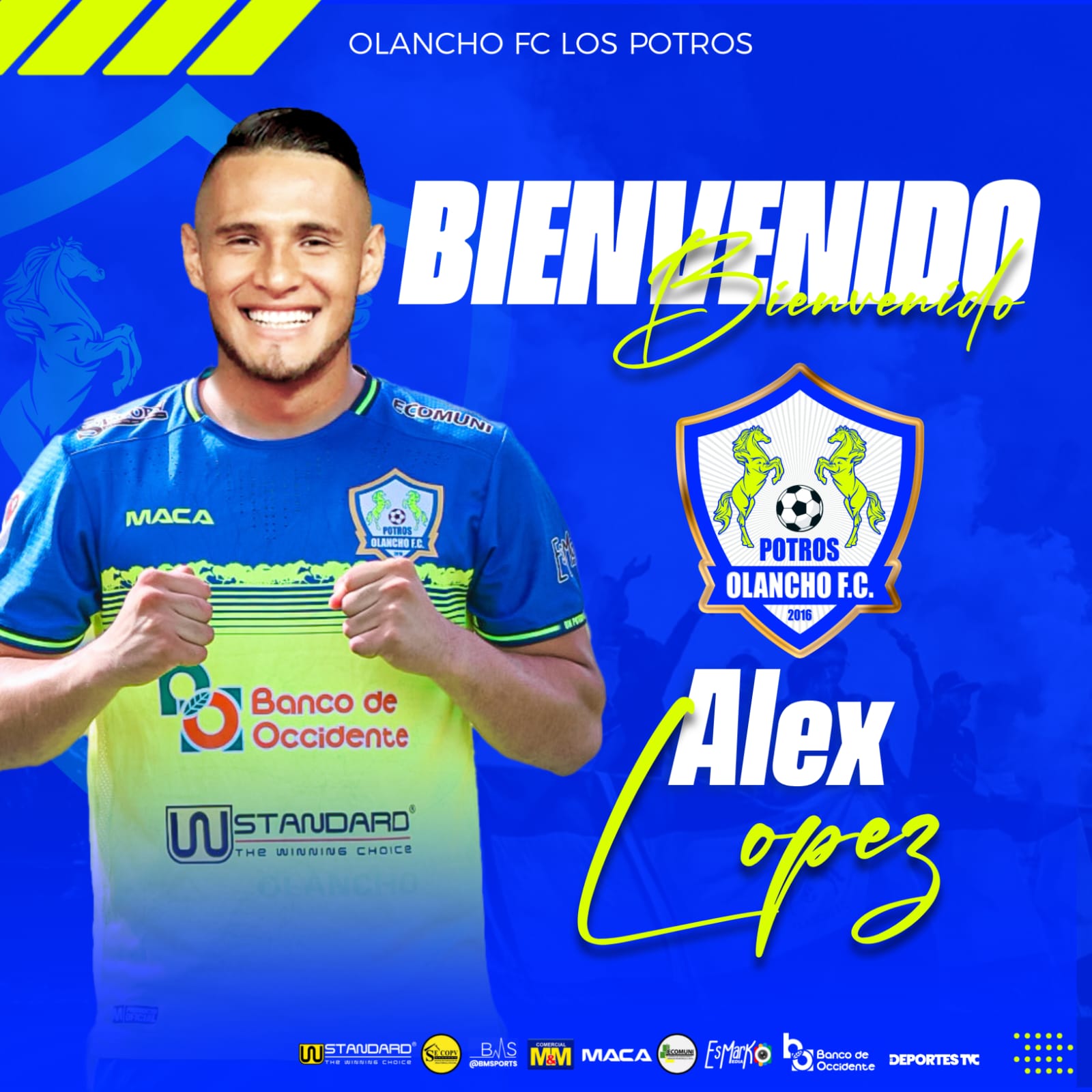 Alex López es anunciado como nuevo jugador del Olancho FC