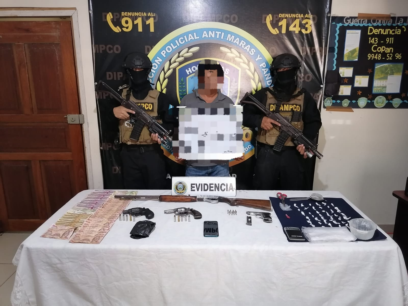 Capturado alias «Chuy» con varias armas cargadas y supuesta cocaína
