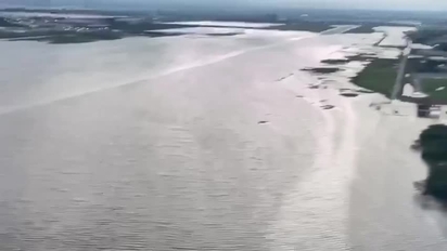 Imágenes impactantes de aeropuerto de Brasil COMPLETAMENTE inundado por las intensas lluvias