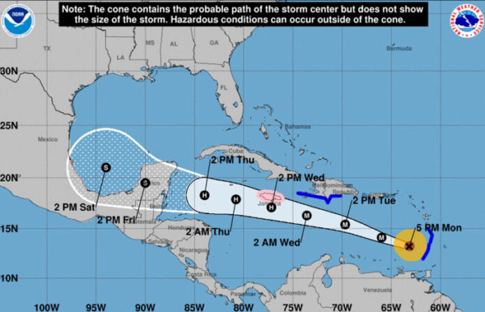 Según COPECO, el huracán Beryl, no representa una amenaza para Honduras