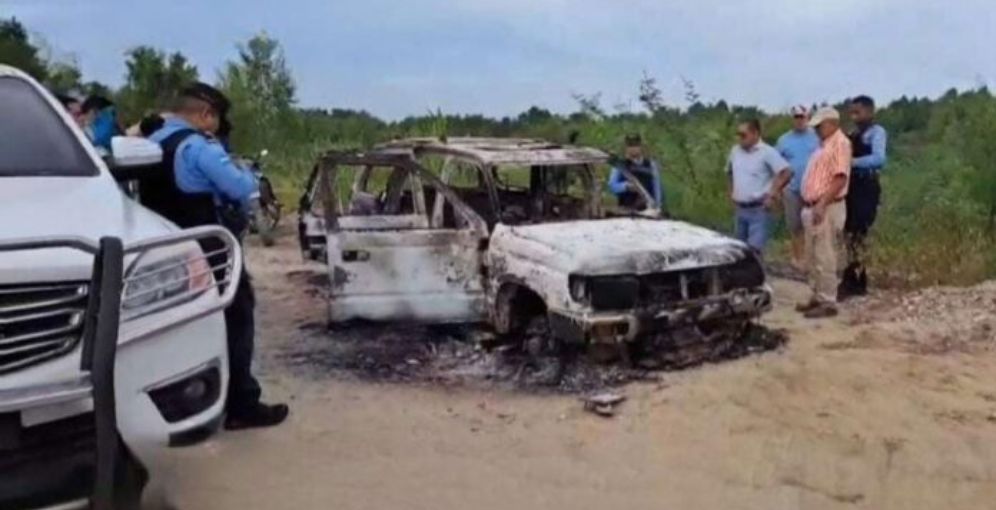 Encuentran una persona calcinada dentro de vehículo en Olanchito, Yoro