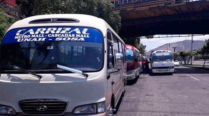 Paralizado el transporte urbano en Tegucigalpa Paralizado el transporte urbano en Tegucigalpa