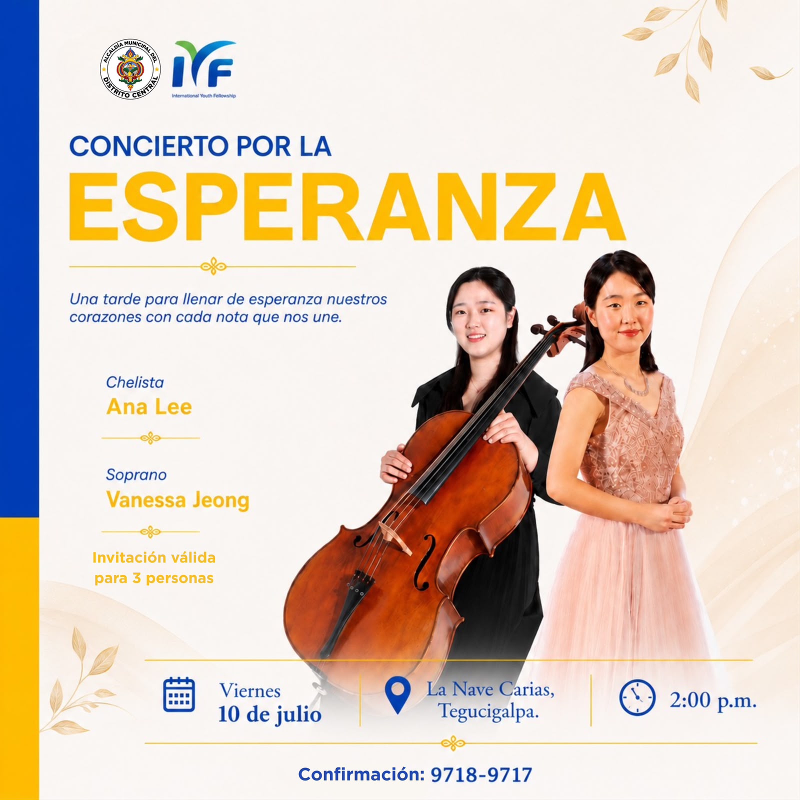 AMDC impulsa concierto gratuito con chelista y soprano internacionales AMDC impulsa concierto gratuito con chelista y soprano internacionales