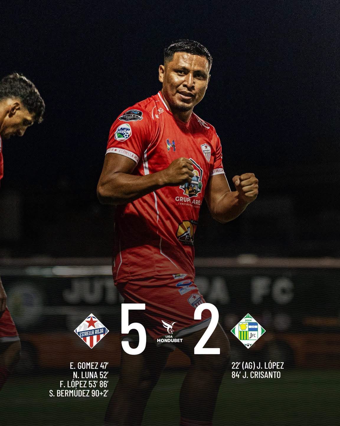 ¡Estrella Roja aplasta a Juticalpa con un contundente 5-2!