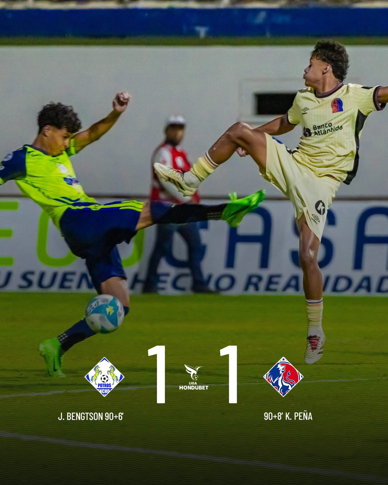 Olimpia rescata un agónico empate ante Los Potros, pero pierde a dos jugadores por lesión