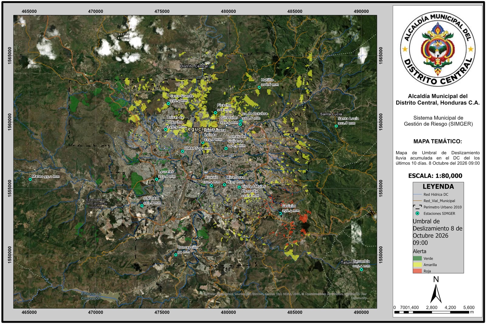 AMDC y Copeco declaran alerta amarilla por 48 horas ante riesgo de deslizamientos e inundaciones en el Distrito Central AMDC y Copeco declaran alerta amarilla por 48 horas ante riesgo de deslizamientos e inundaciones en el Distrito Central