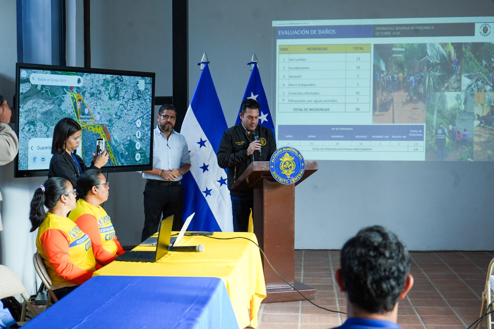 Alcalde Juan Diego Zelaya refuerza medidas preventivas ante posibles lluvias y presenta balance de incidencias de la Semana Morazánica